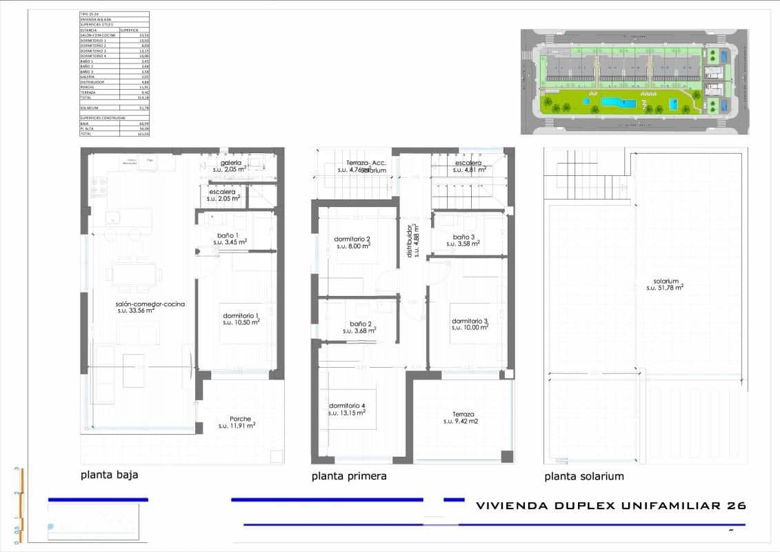 3 soveværelse Bungalow til salg i Pilar de la Horadada med swimmingpool - € 340.000 (Ref: 9415980)