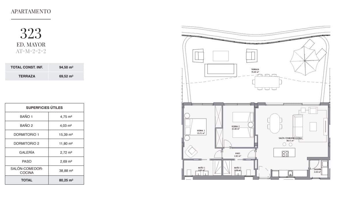 2 slaapkamer Penthouse te koop in Alfaz del Pi / L'Alfas del Pi met zwembad - € 820.000 (Ref: 9427236)