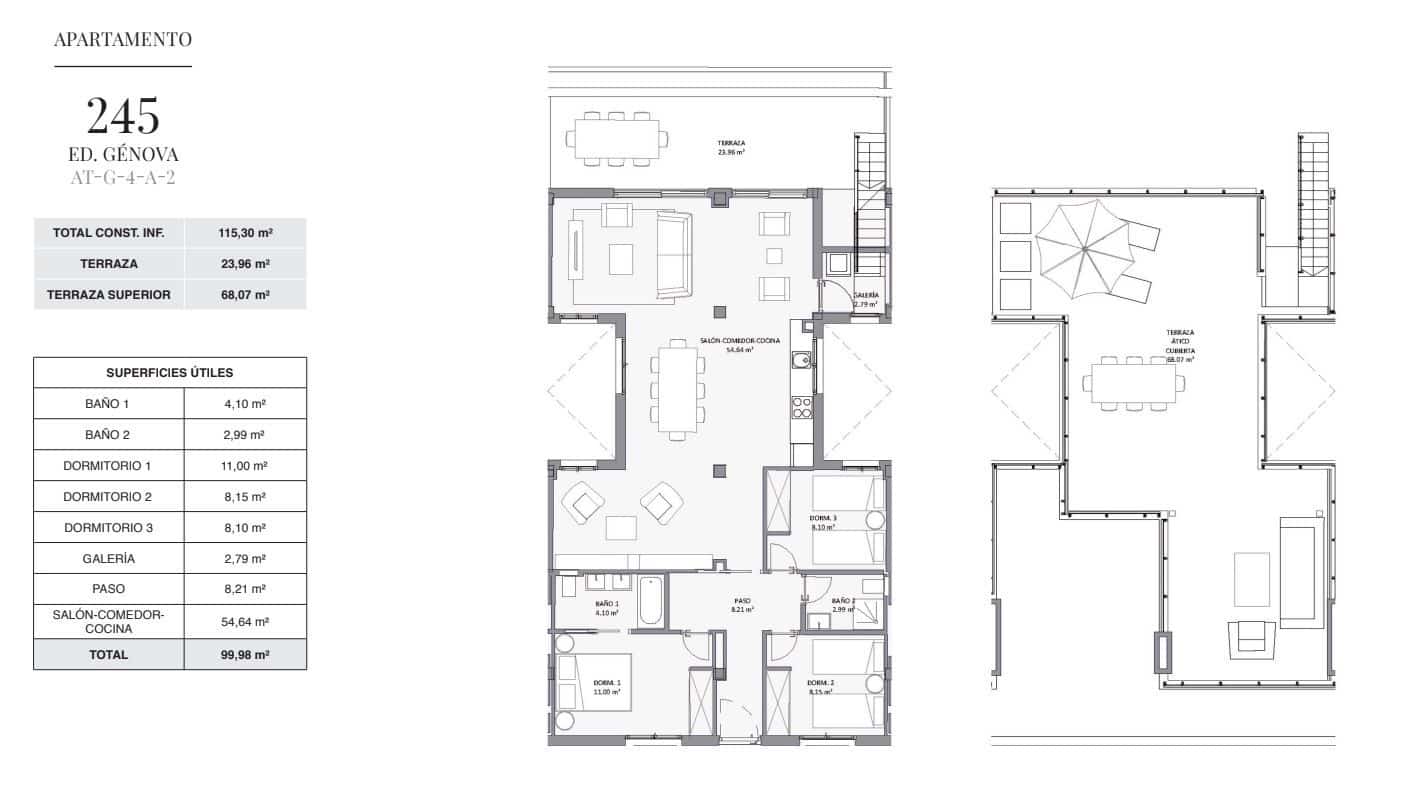 2 slaapkamer Penthouse te koop in Alfaz del Pi / L'Alfas del Pi met zwembad - € 820.000 (Ref: 9427236)