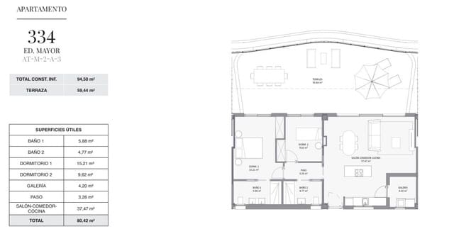 2 camera da letto Attico in vendita in Alfaz del Pi / L'Alfàs del Pi con piscina - 820.000 € (Rif: 9427236)