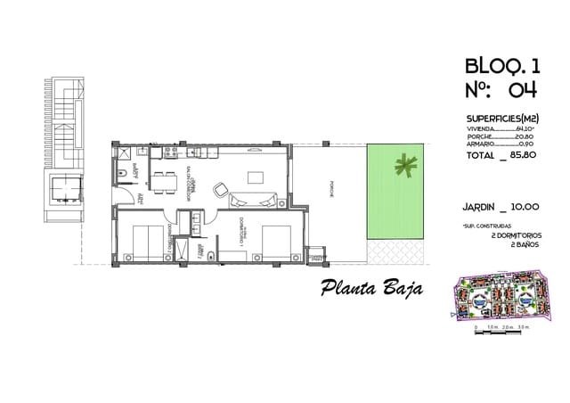2 camera da letto Appartamento in vendita in El Raso, Guardamar del Segura con piscina - 222.000 € (Rif: 9427243)