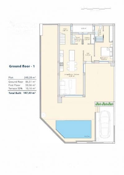 3 chambre Penthouse à vendre à Dolores avec piscine - 389 000 € (Ref: 9482059)