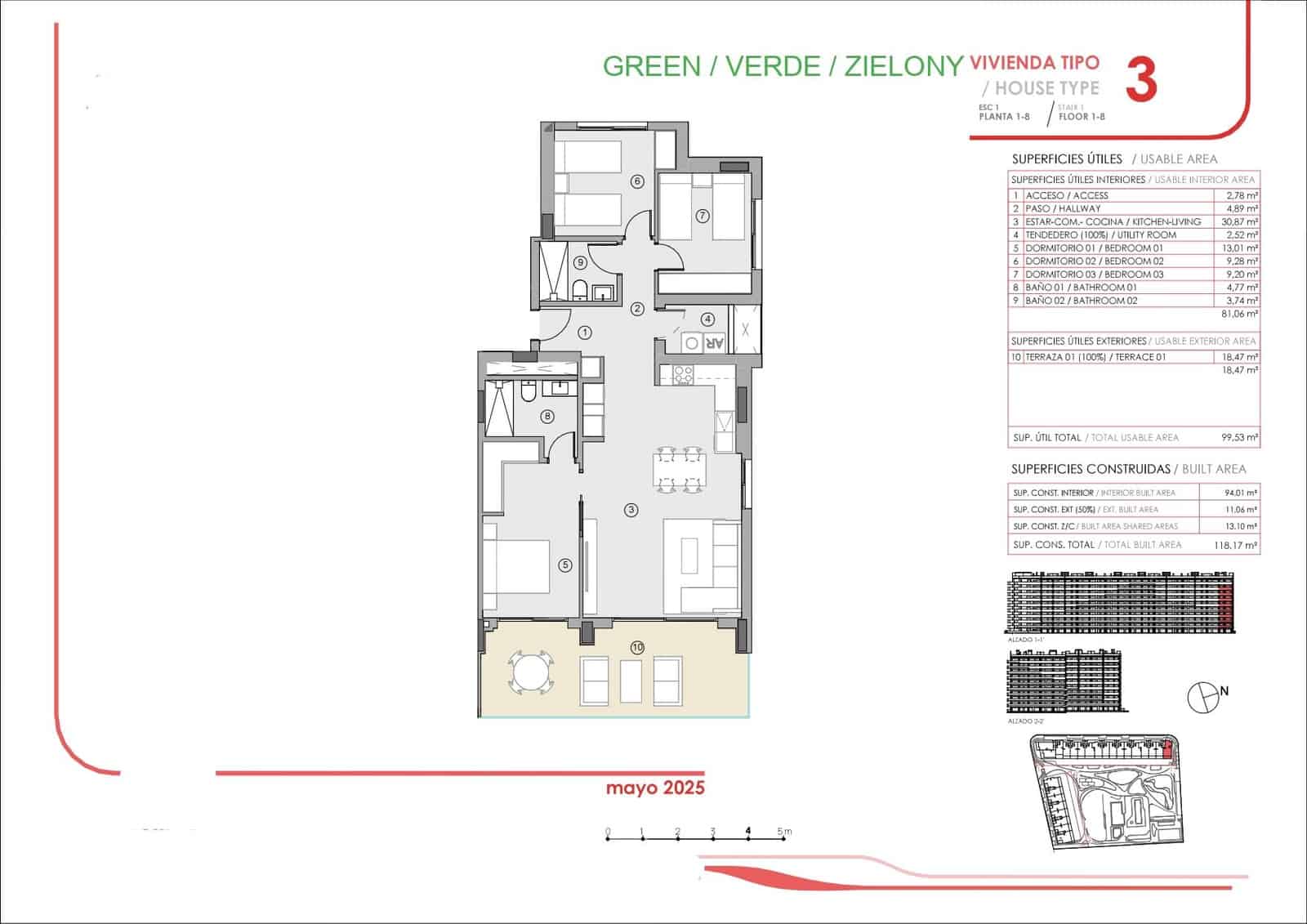 3 soverom Penthouse til salgs i Punta Prima med svømmebasseng - € 434 000 (Ref: 9508908)