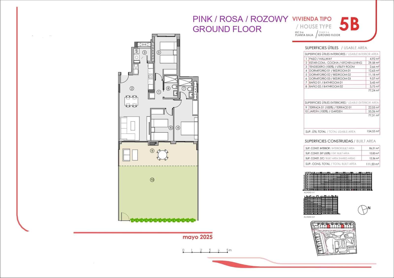 3 soverom Penthouse til salgs i Punta Prima med svømmebasseng - € 434 000 (Ref: 9508908)