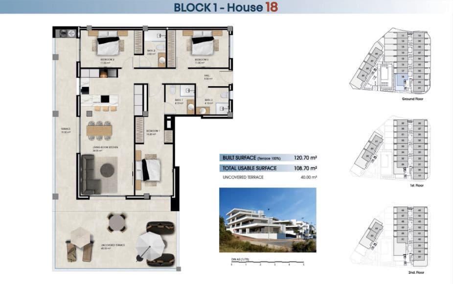 2 soverom Leilighet til salgs i El Pinet med svømmebasseng - € 246 000 (Ref: 9780590)