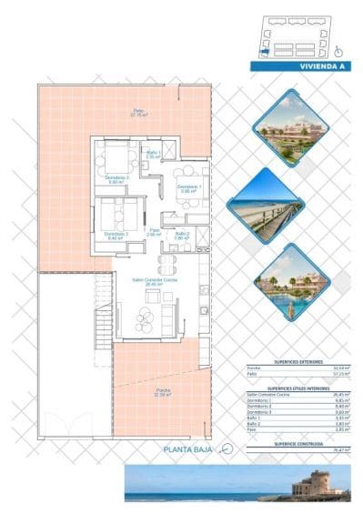 3 soverom Leilighet til salgs i Pilar de la Horadada med svømmebasseng - € 299 000 (Ref: 9870234)