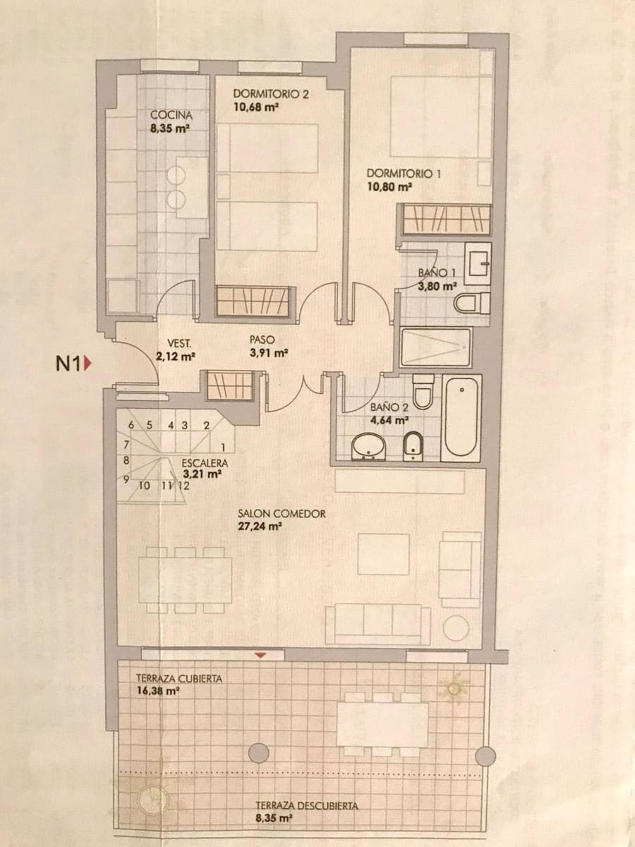 2 bedroom Penthouse for sale in Alicante / Alacant city with pool garage - € 636,300 (Ref: 9930812)