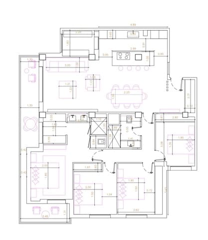 Piso de 4 habitaciones en Pol Alameda, Málaga ciudad en alquiler con garaje - 3.100 € (Ref: 10099455)