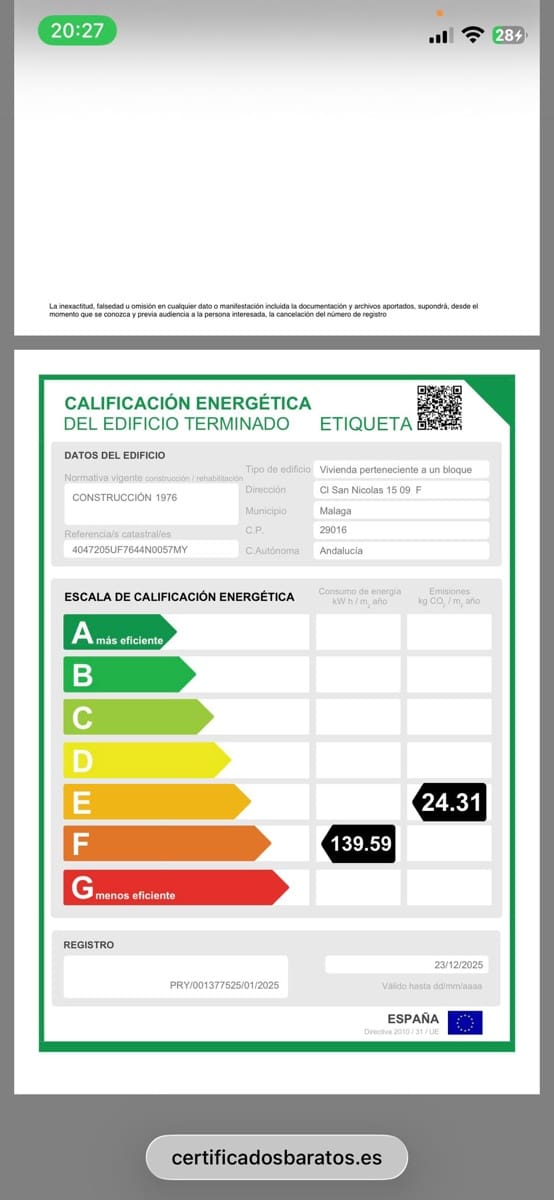 1 soveværelse Lejlighed til leje i Malaga by - € 950 (Ref: 9789378)
