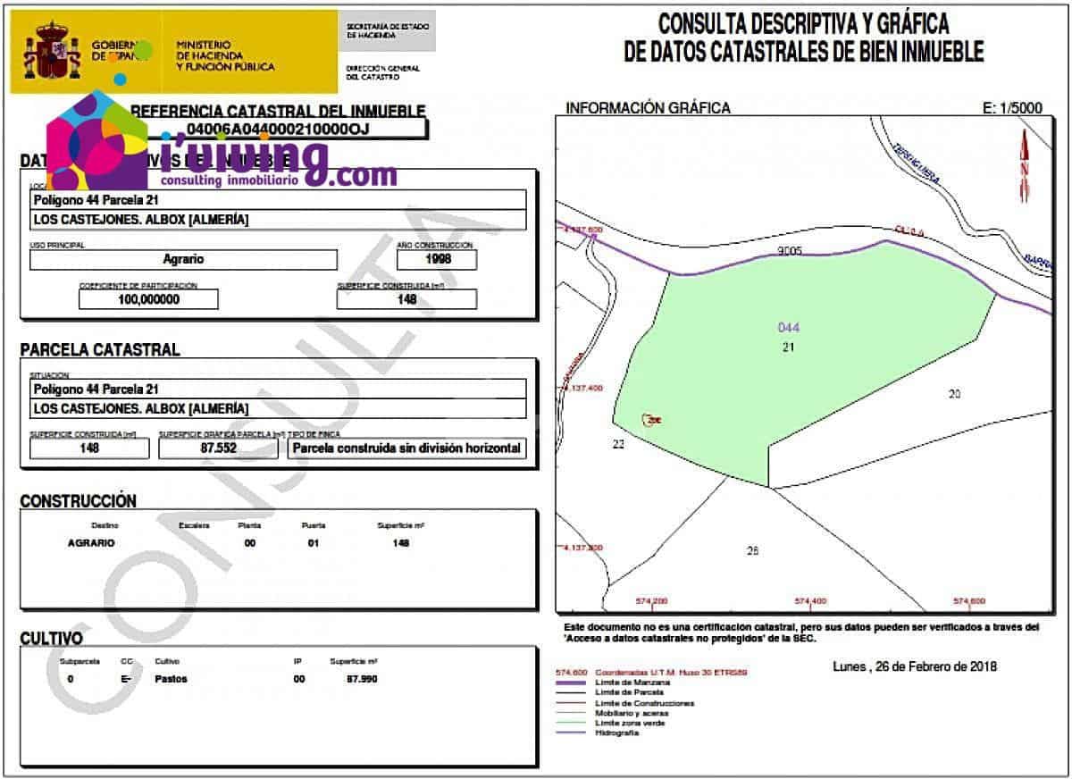 Ubebygd land til salgs i Albox - € 60 000 (Ref: 7847831)