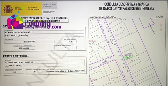 Byggegrund til salg i Albox - € 80.000 (Ref: 9500552)