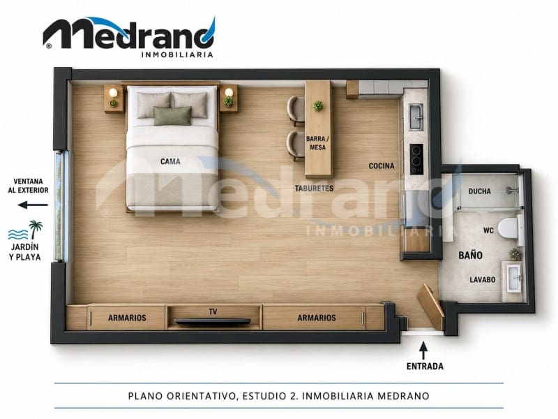 1 sovrum Studio till salu i Benidorm med garage - 165 000 € (Ref: 10166340)