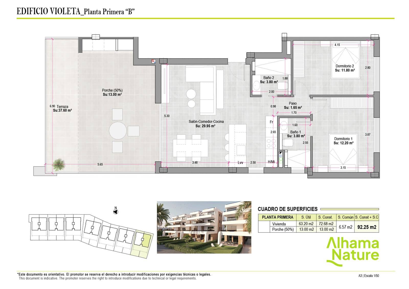 2 soveværelse Penthouse til salg i Condado de Alhama med swimmingpool - € 279.500 (Ref: 10158951)