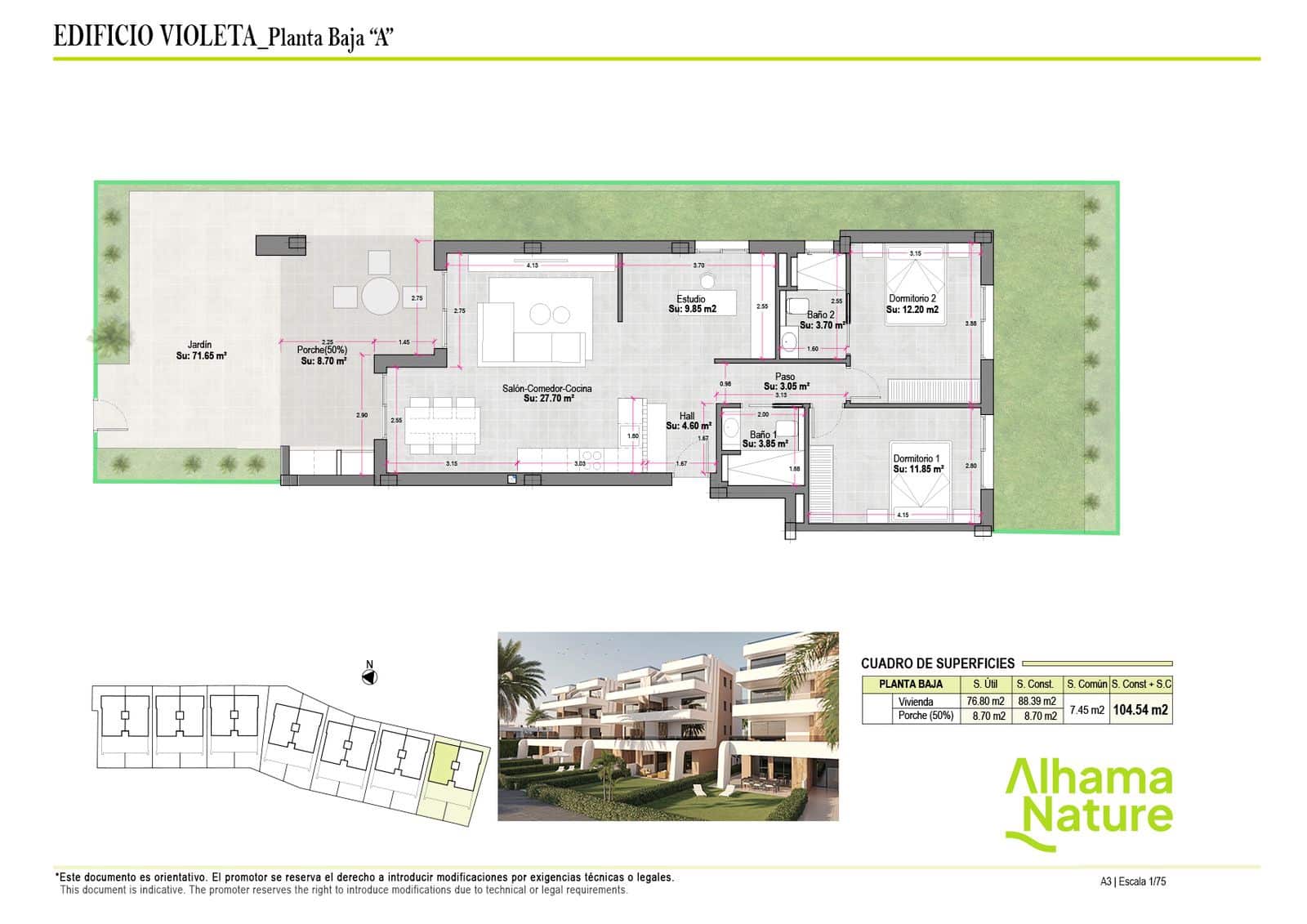 2 soveværelse Lejlighed til salg i Condado de Alhama med swimmingpool - € 229.500 (Ref: 10158959)