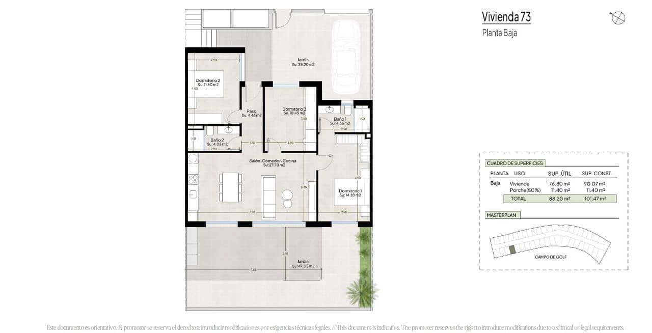 3 soveværelse Bungalow til salg i Alhama de Murcia med swimmingpool garage - € 374.900 (Ref: 10158960)