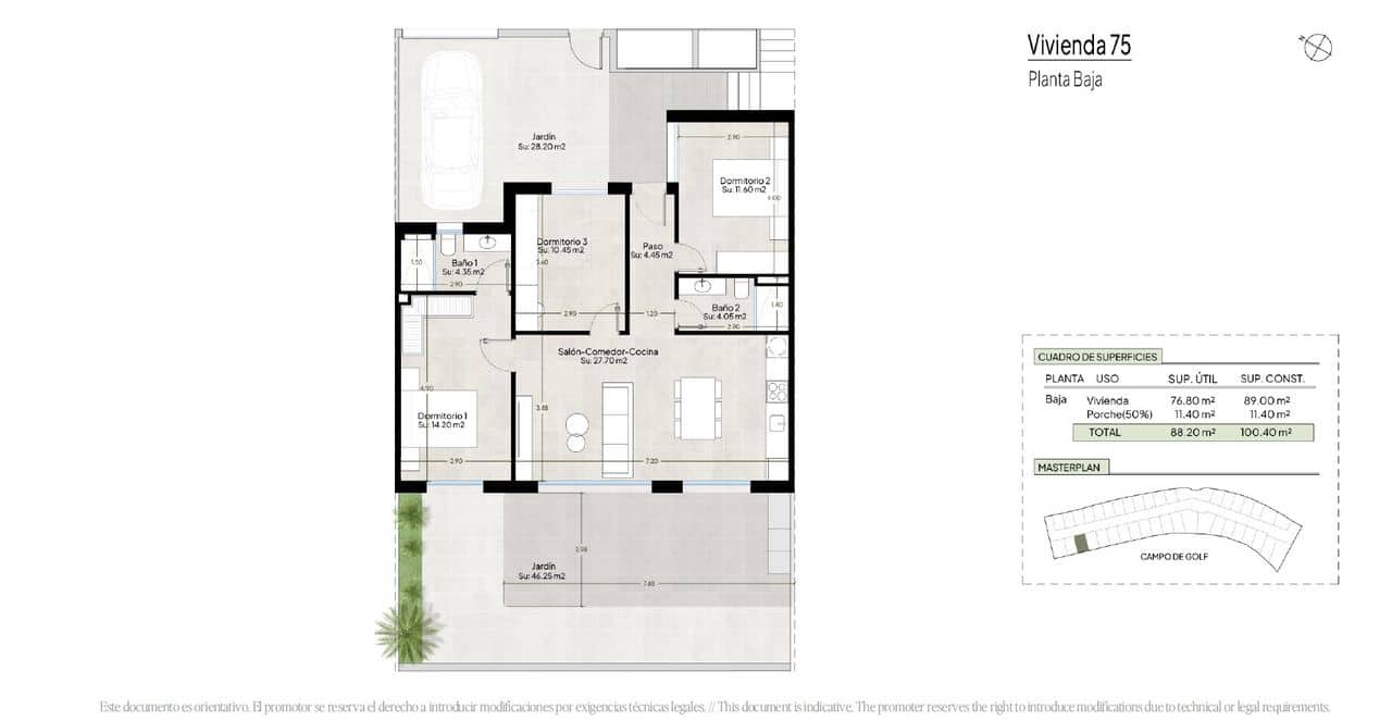 3 soveværelse Bungalow til salg i Alhama de Murcia med swimmingpool garage - € 374.900 (Ref: 10158960)