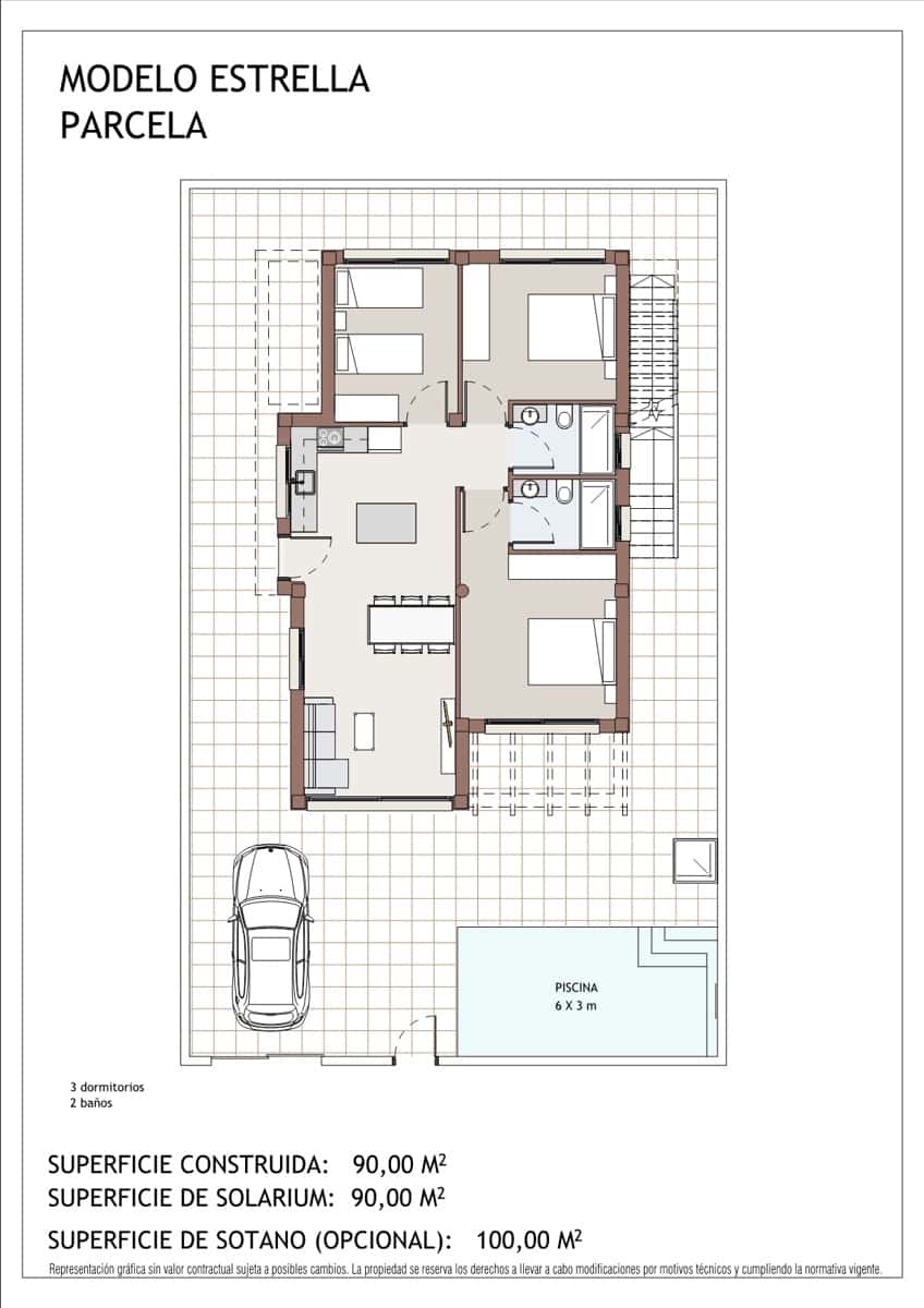3 soveværelse Villa til salg i Vera med swimmingpool - € 379.000 (Ref: 6738260)