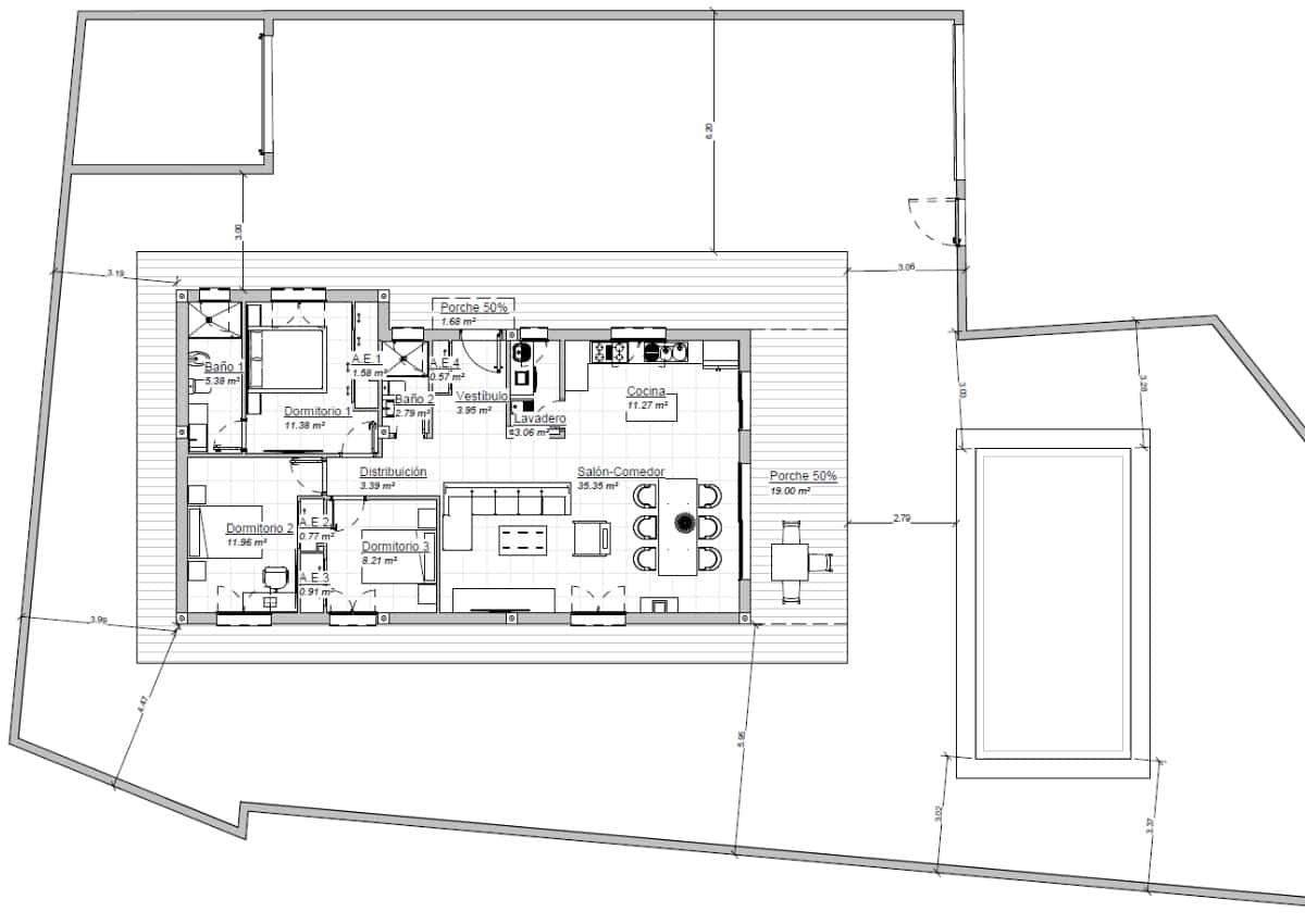 Chalet de 3 habitaciones en Arboleas en venta con piscina - 295.000 € (Ref: 9769099)