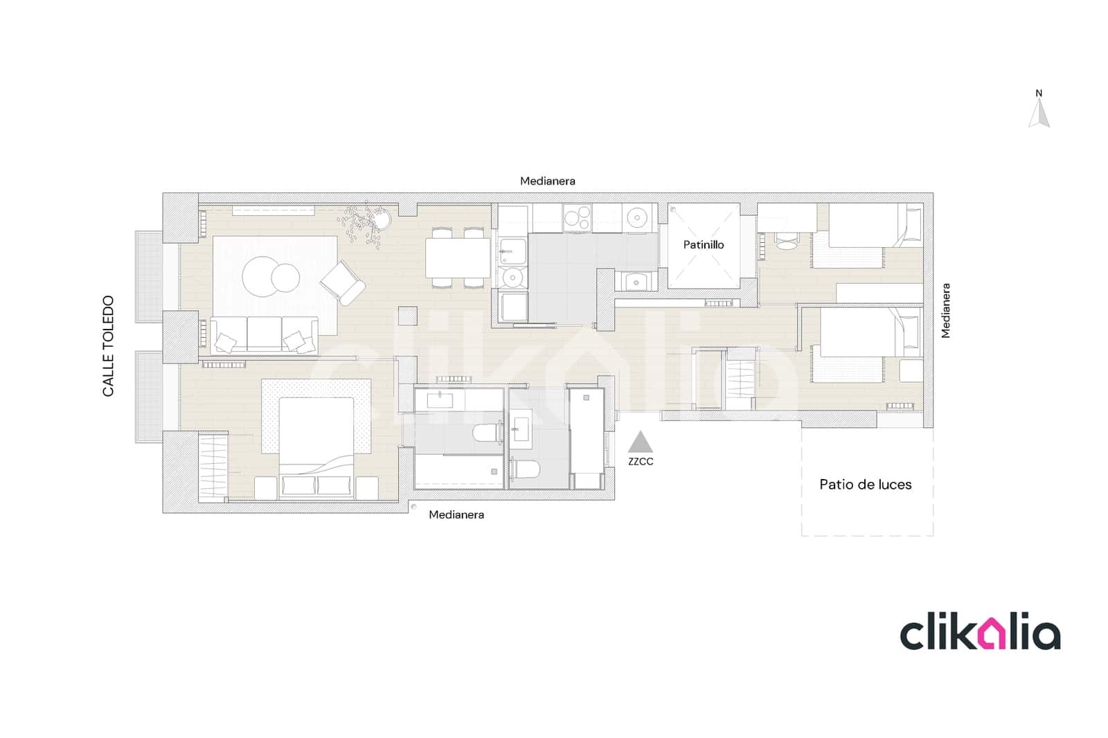 3 Zimmer Wohnung zu verkaufen in Madrid Stadt - 575.000 € (Ref: 8945308)