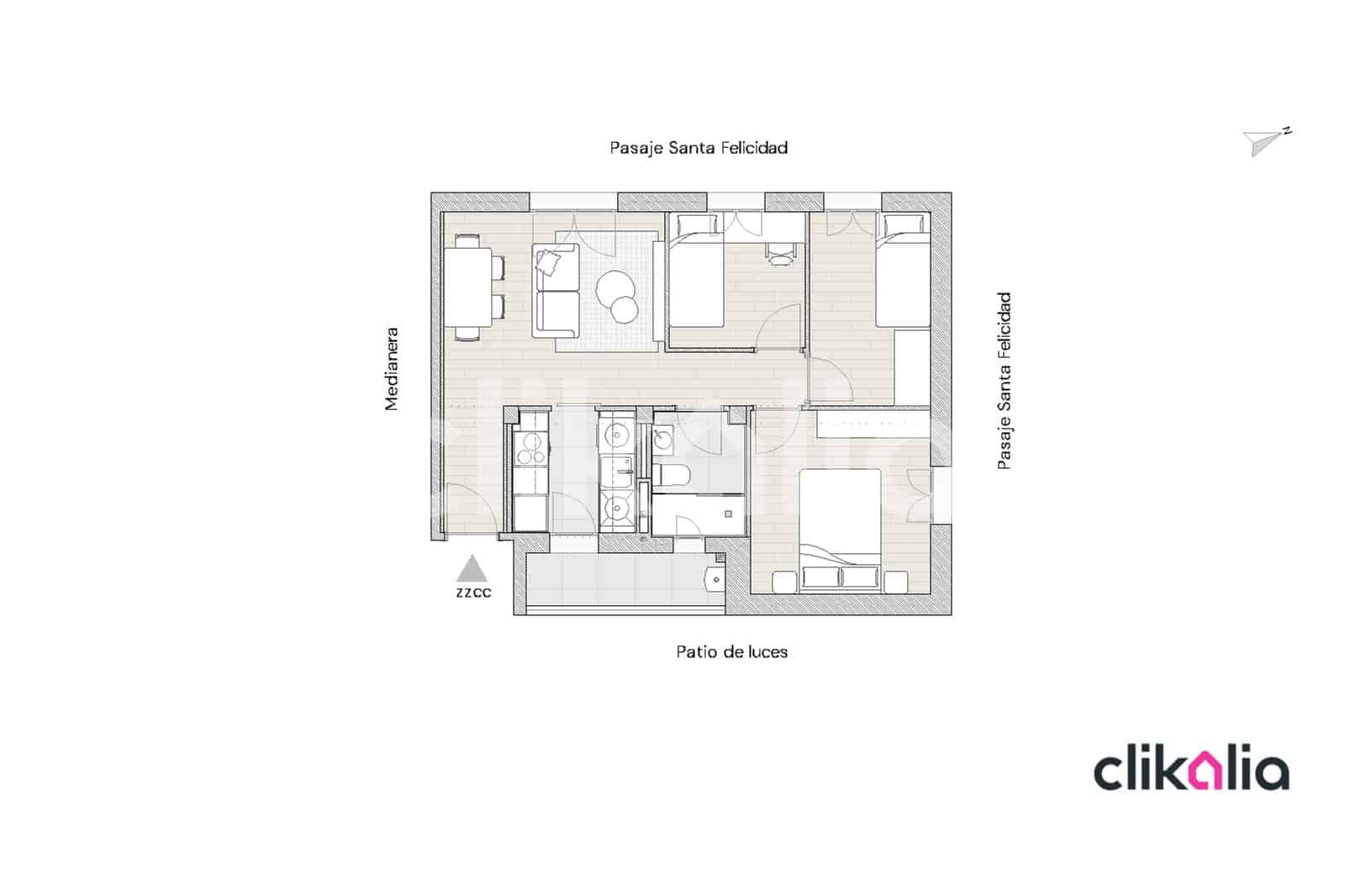 3 soveværelse Lejlighed til salg i Madrid by - € 340.000 (Ref: 9003823)