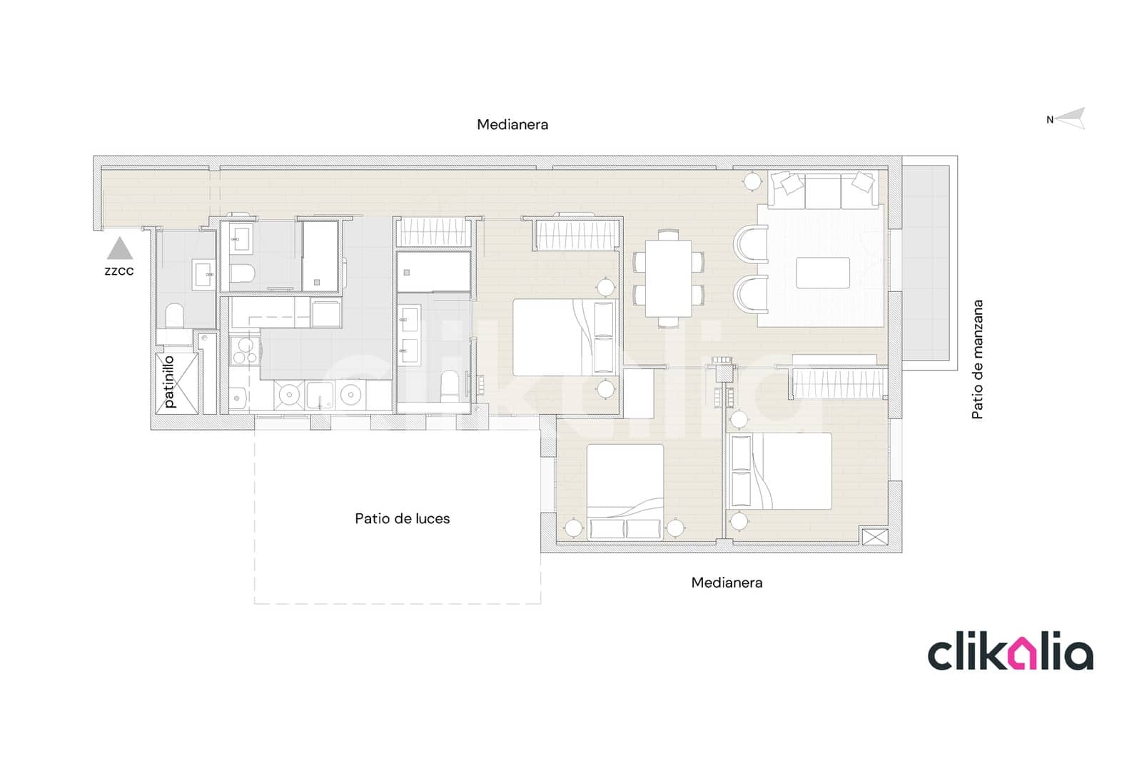 3 soveværelse Lejlighed til salg i Madrid by - € 900.000 (Ref: 9046412)