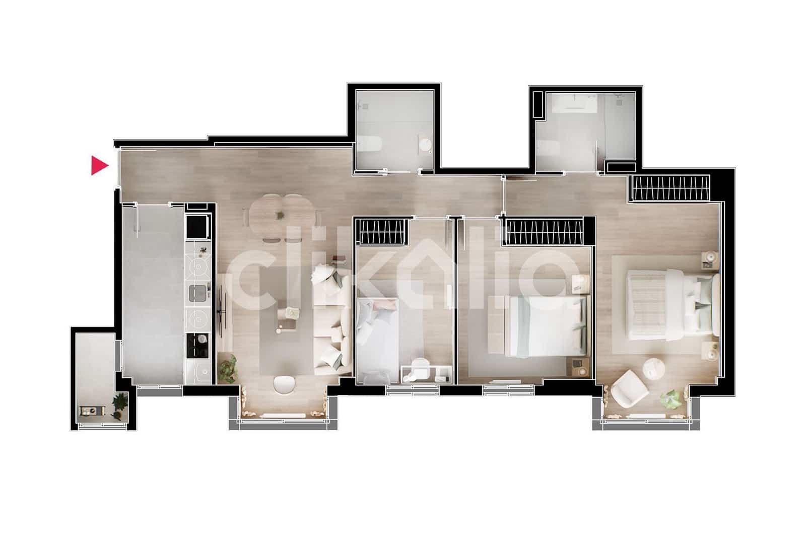 3 chambre Appartement à vendre à Madrid ville avec garage - 570 000 € (Ref: 9087250)