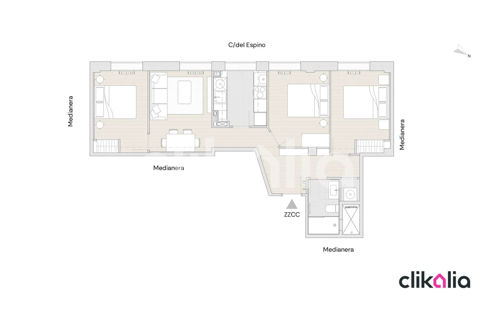 3 chambre Appartement à vendre à Madrid ville - 530 000 € (Ref: 9094555)