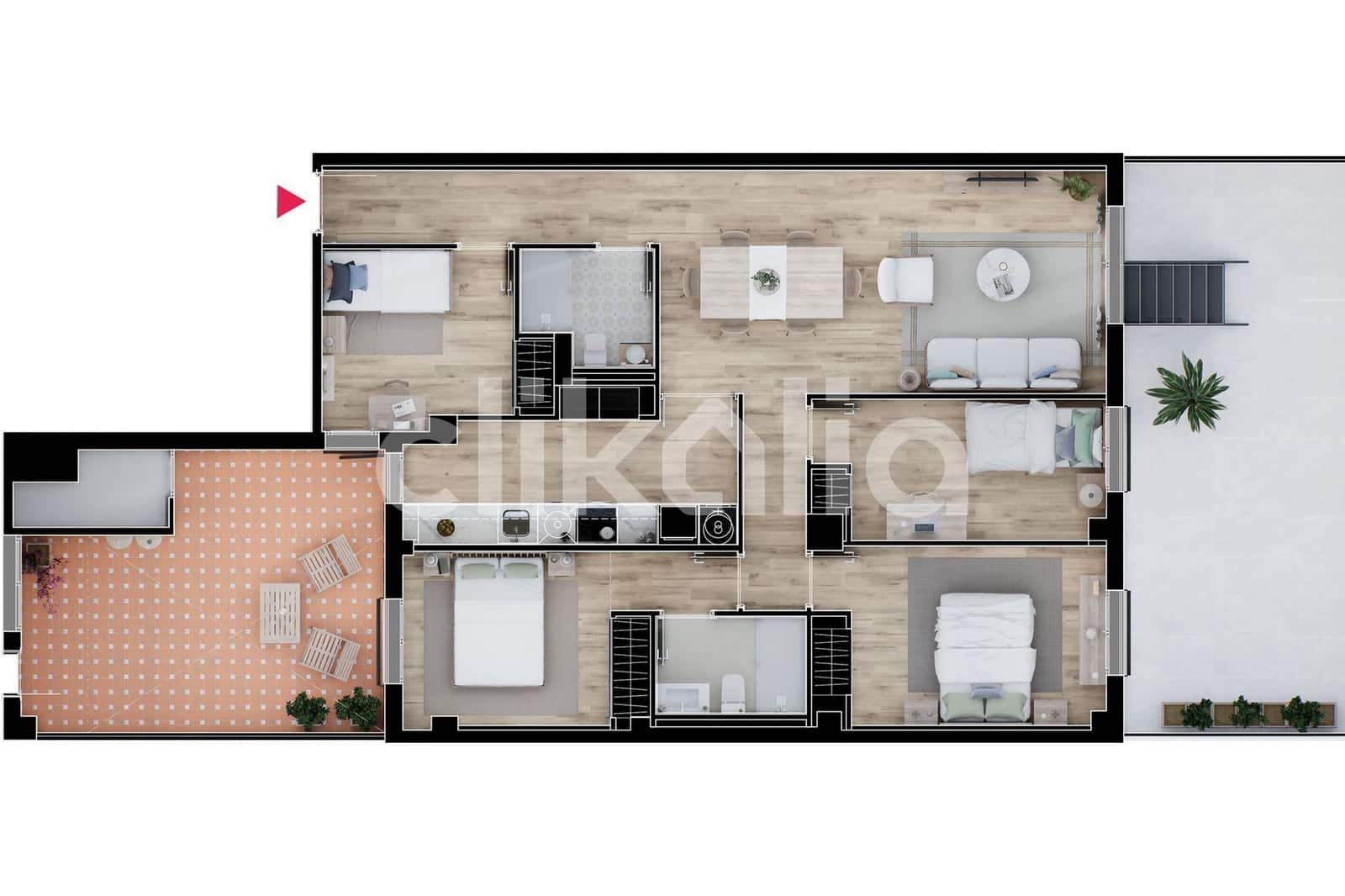 4 sypialnia Mieszkanie na sprzedaż w Miasto Sewilla z basenem garażem - 550 000 € (Ref: 9096989)