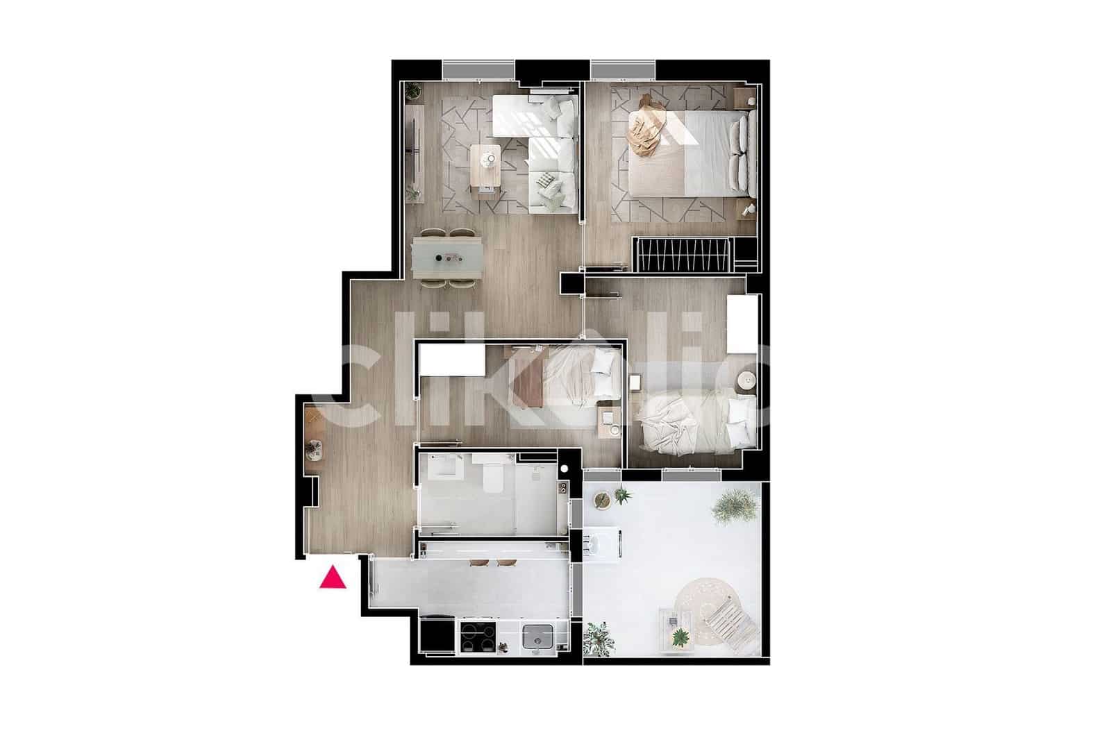 3 chambre Appartement à vendre à Madrid ville - 530 000 € (Ref: 9101689)