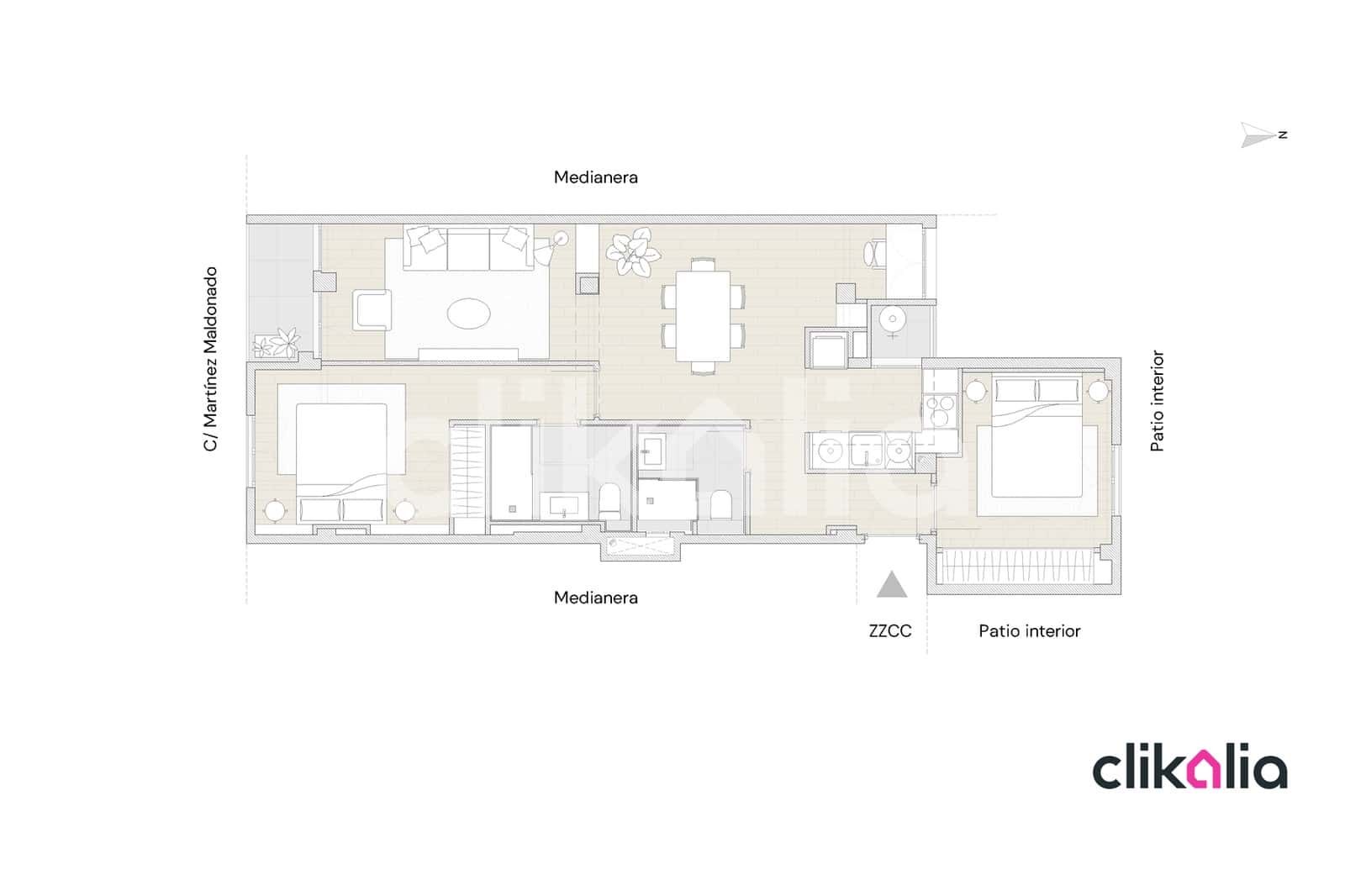 2 sypialnia Mieszkanie na sprzedaż w Miasto Malaga - 330 000 € (Ref: 9126156)