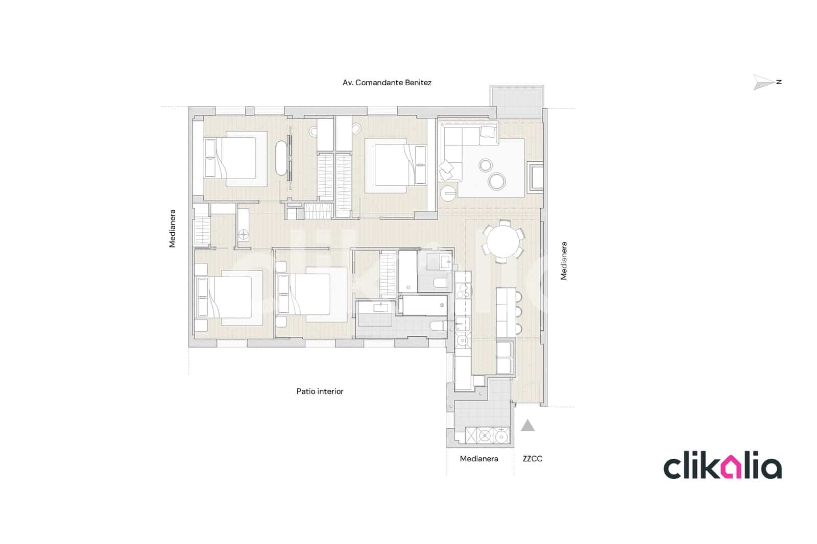 4 quarto Apartamento para venda em Malaga cidade - 700 000 € (Ref: 9131535)