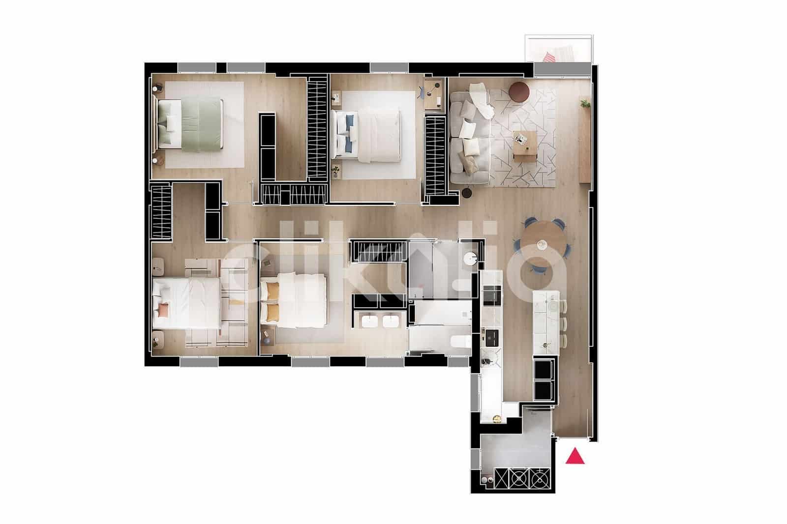 4 quarto Apartamento para venda em Malaga cidade - 700 000 € (Ref: 9131535)