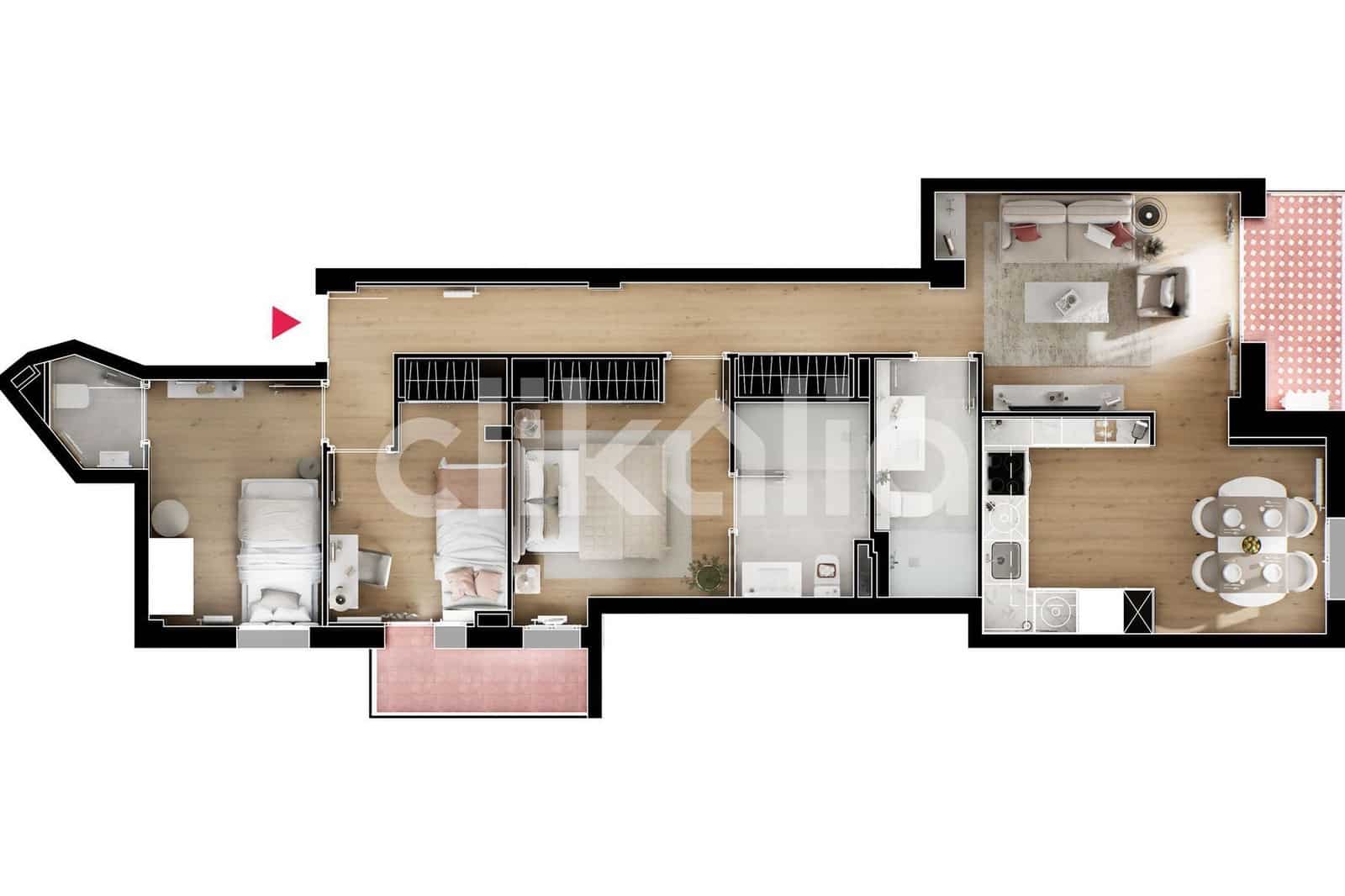 3 soveværelse Lejlighed til salg i Madrid by - € 750.000 (Ref: 9134731)