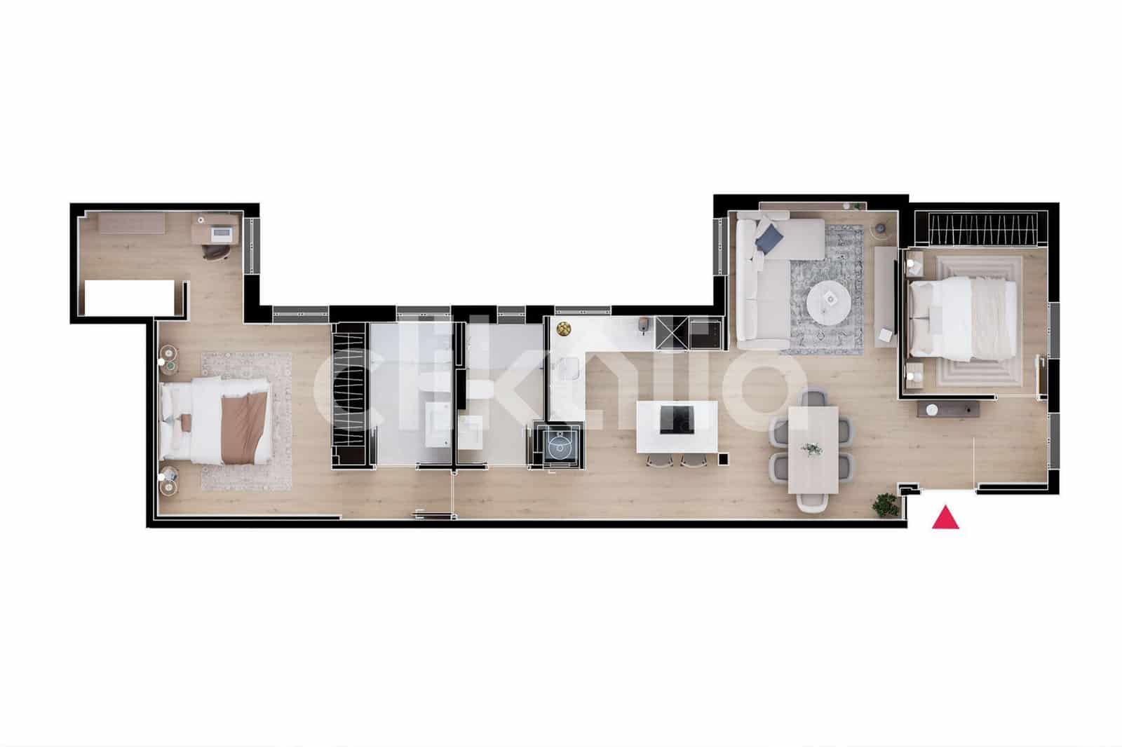 2 soveværelse Lejlighed til salg i Madrid by - € 650.000 (Ref: 9150444)