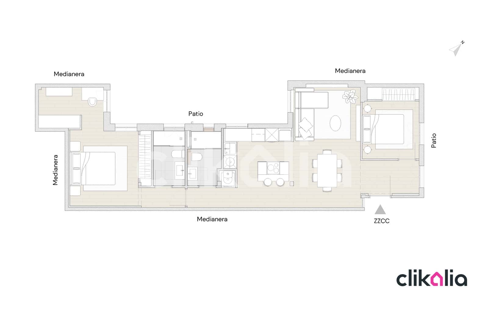 2 soveværelse Lejlighed til salg i Madrid by - € 650.000 (Ref: 9150444)