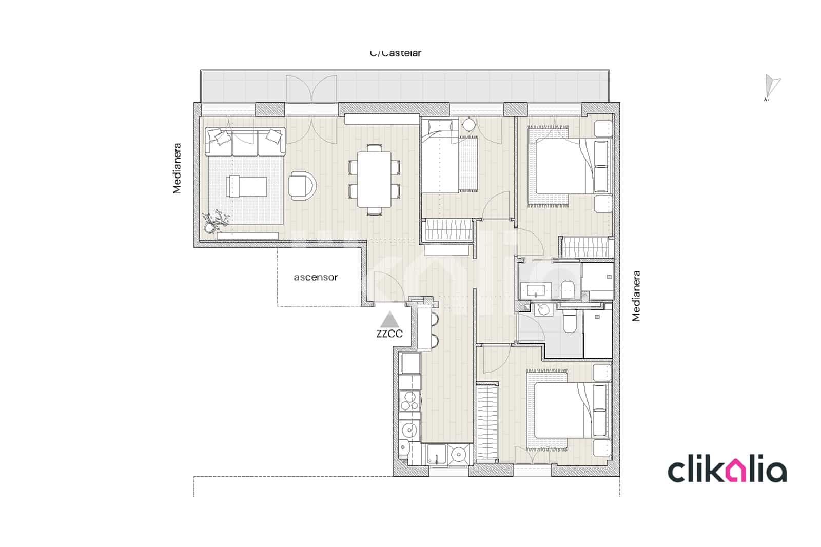 3 soveværelse Lejlighed til salg i Madrid by med garage - € 750.000 (Ref: 9150447)