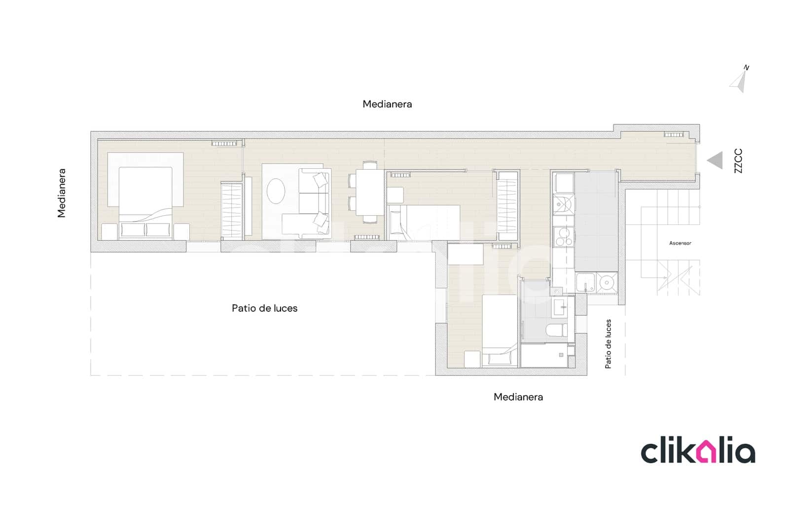 3 soveværelse Lejlighed til salg i Madrid by - € 325.000 (Ref: 9158653)