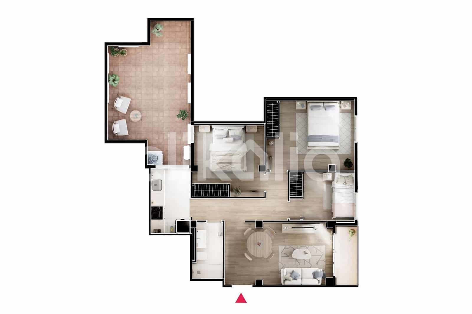 3 sypialnia Mieszkanie na sprzedaż w Miasto Malaga - 330 000 € (Ref: 9172081)