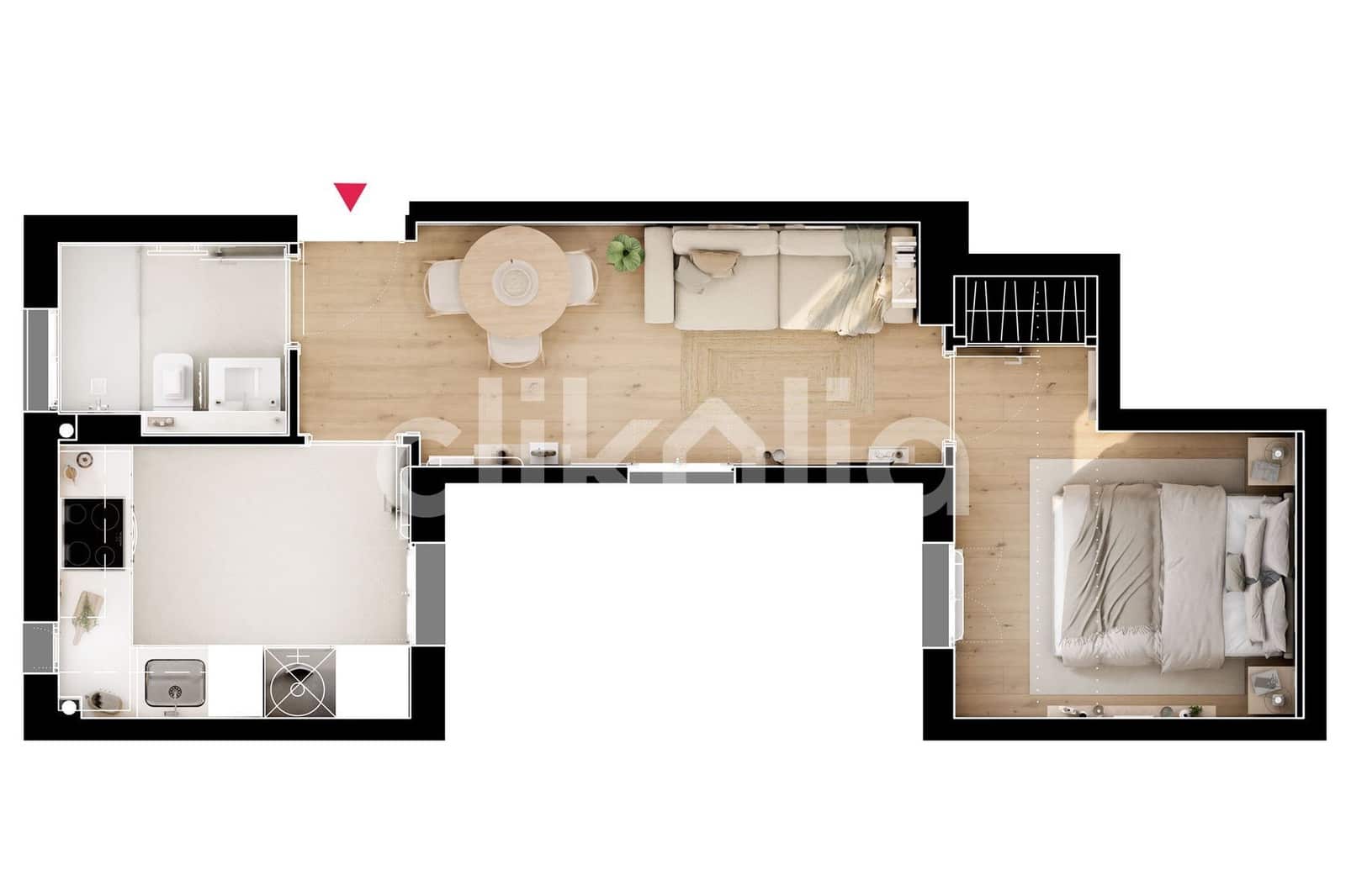 1 soverom Leilighet til salgs i Madrid by - € 335 000 (Ref: 9186279)