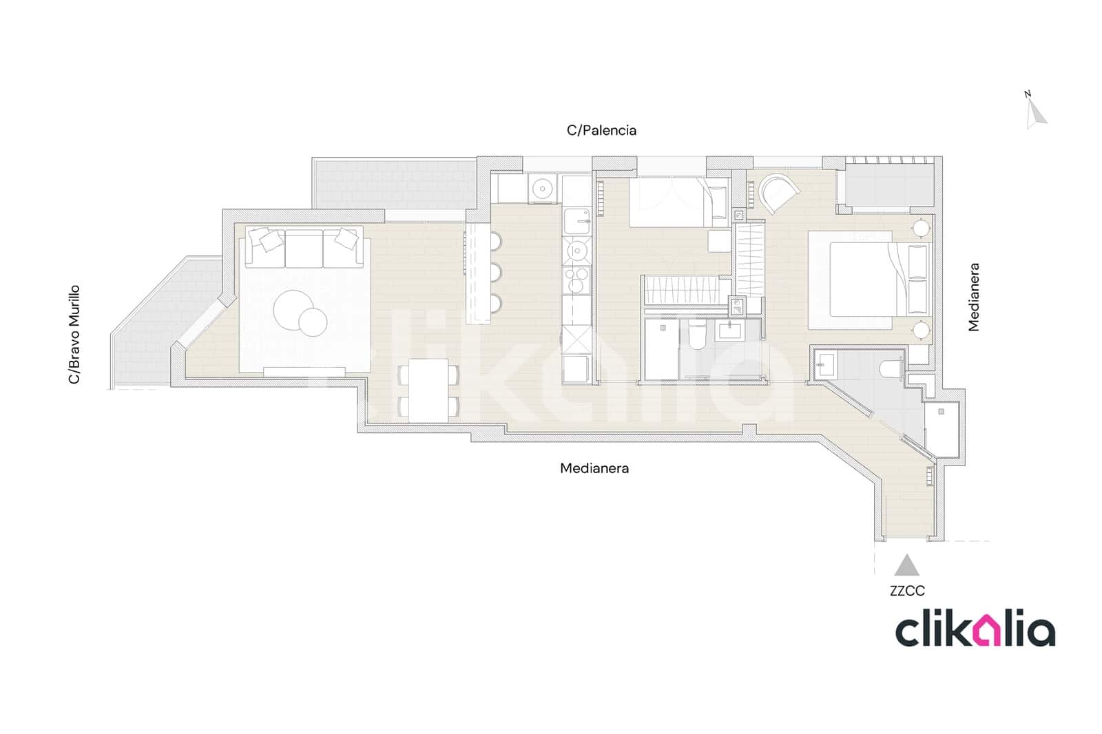 2 soveværelse Lejlighed til salg i Madrid by - € 645.000 (Ref: 9190562)