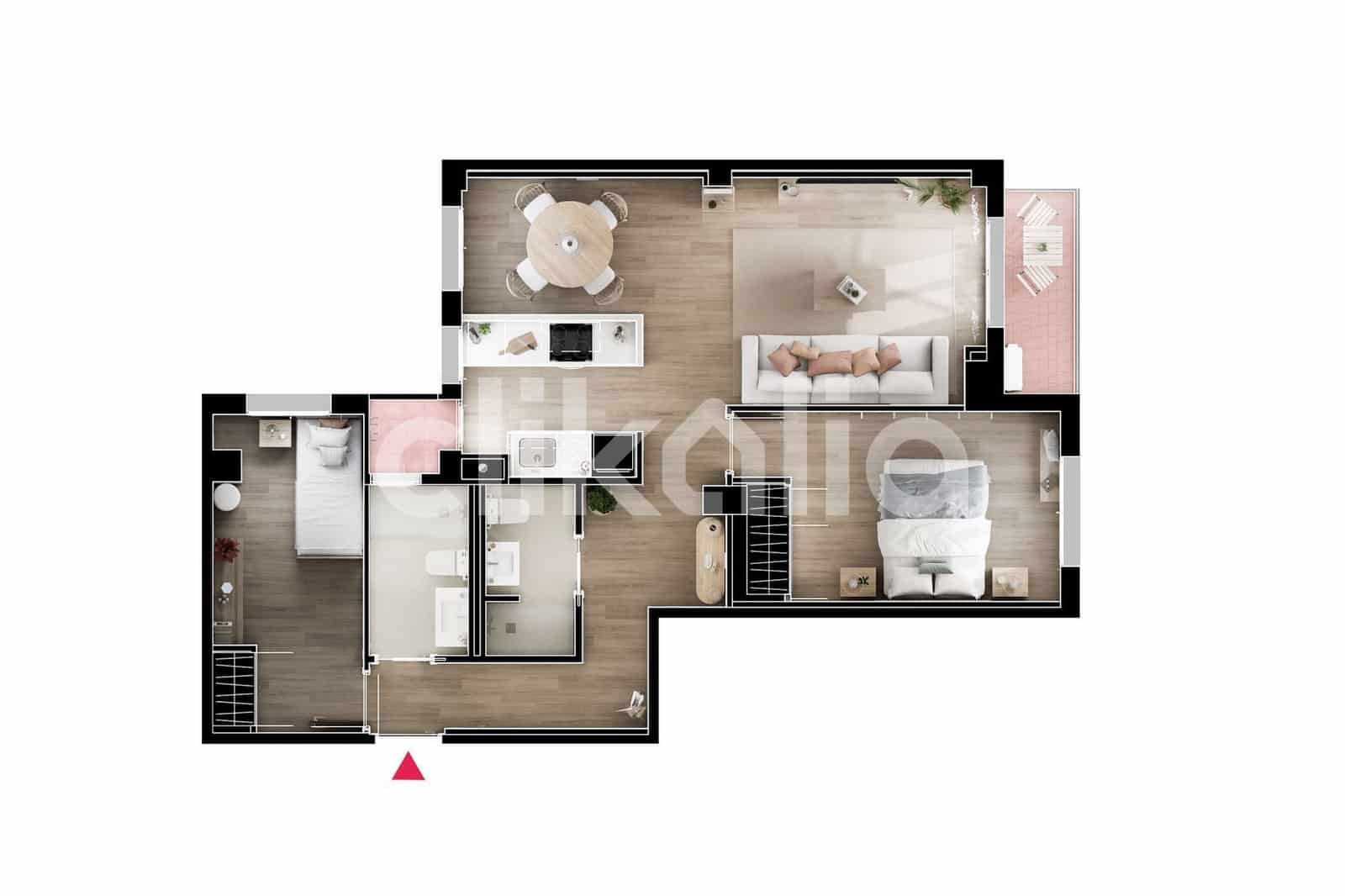 2 soveværelse Lejlighed til salg i Madrid by - € 565.000 (Ref: 9190564)