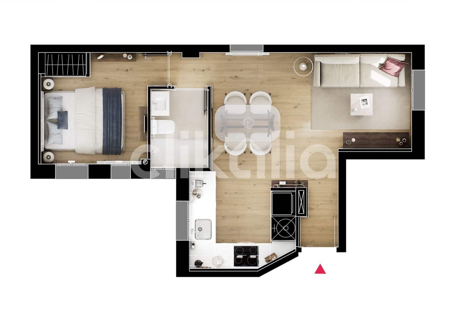 1 sypialnia Mieszkanie na sprzedaż w Miasto Madryt - 450 000 € (Ref: 9191350)