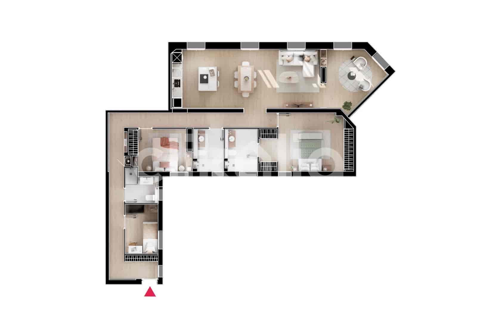 3 soveværelse Lejlighed til salg i Madrid by - € 1.120.000 (Ref: 9205259)