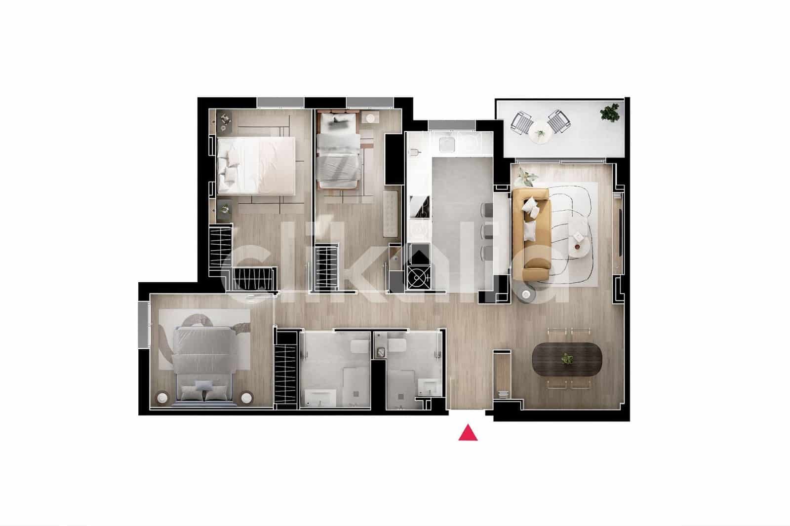 3 soveværelse Lejlighed til salg i Malaga by - € 387.000 (Ref: 9241208)