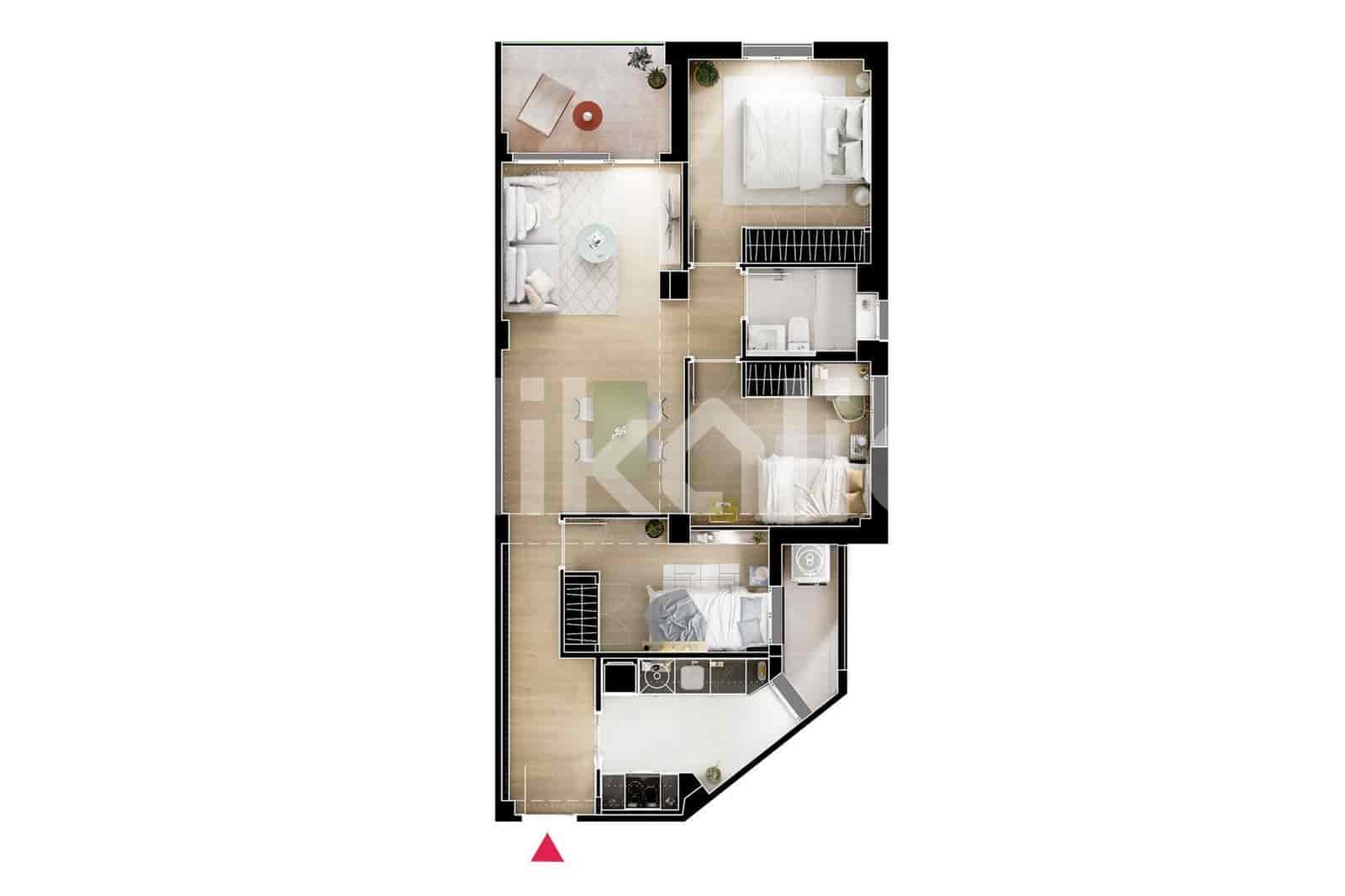 3 soveværelse Lejlighed til salg i Malaga by - € 355.000 (Ref: 9242377)