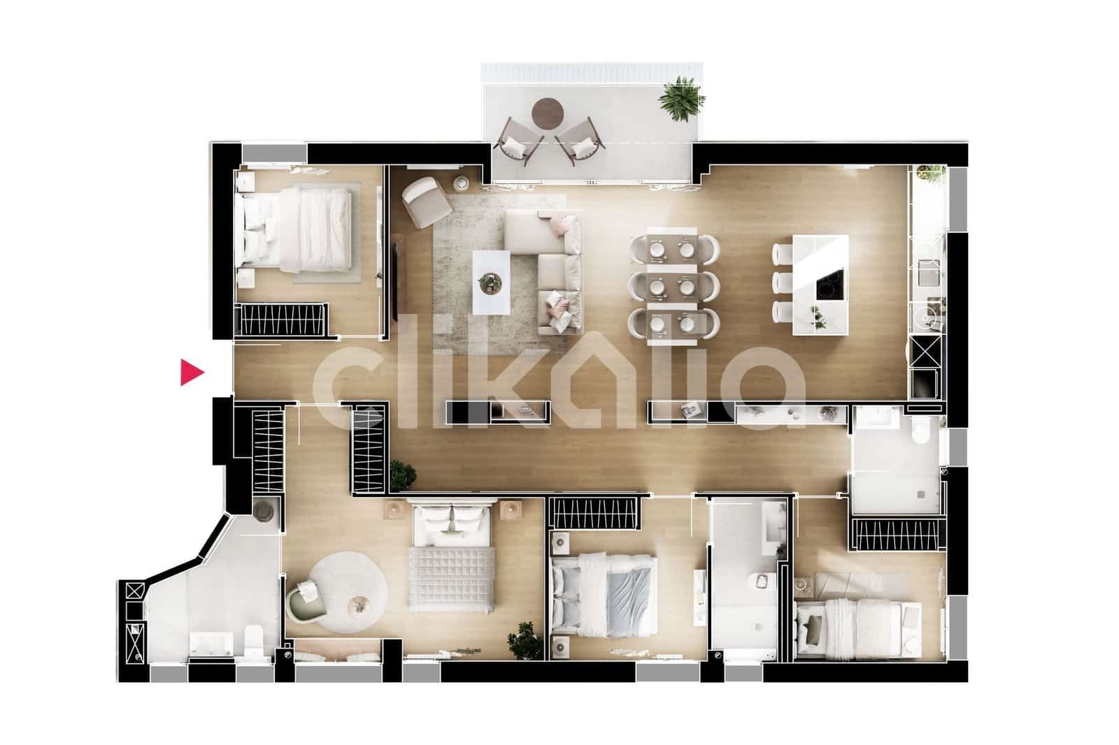 4 soveværelse Lejlighed til salg i Madrid by med garage - € 960.000 (Ref: 9242378)