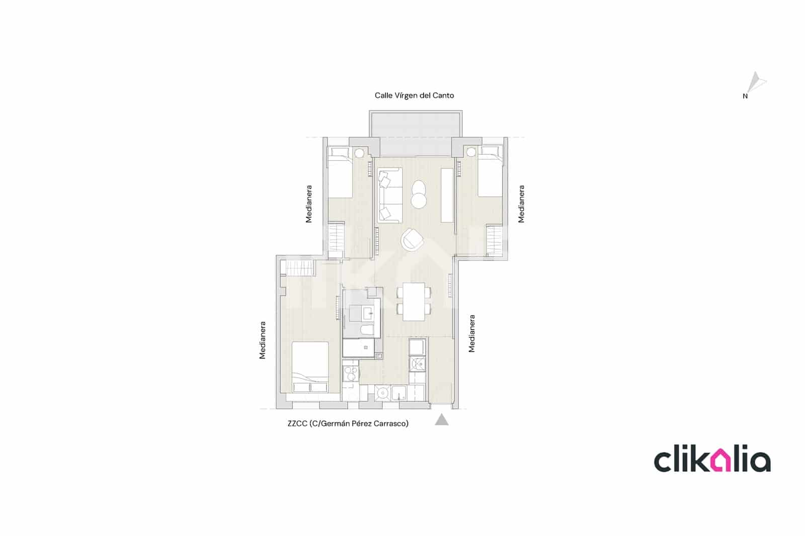 3 slaapkamer Flat te koop in Madrid stad - € 475.000 (Ref: 9261928)