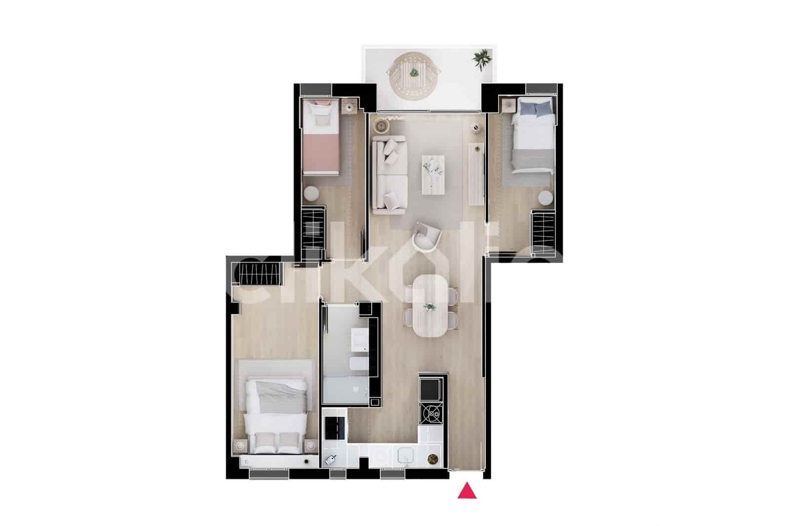 3 slaapkamer Flat te koop in Madrid stad - € 475.000 (Ref: 9261928)