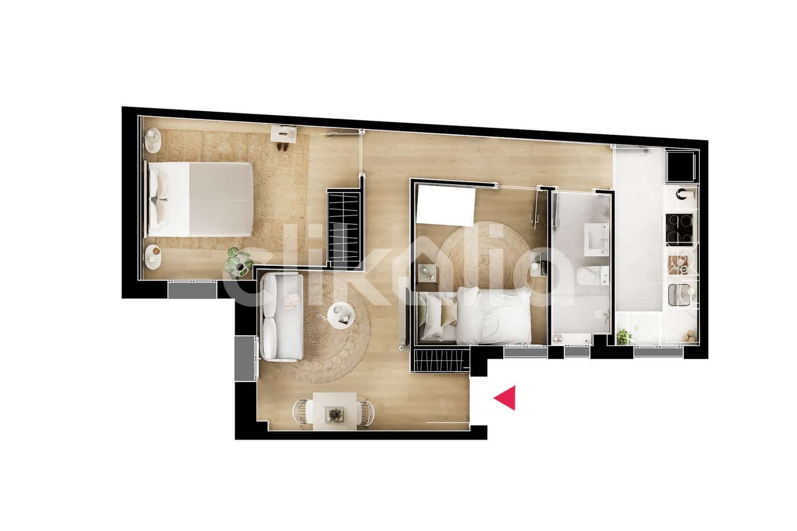 2 soveværelse Lejlighed til salg i Madrid by - € 485.000 (Ref: 9270375)