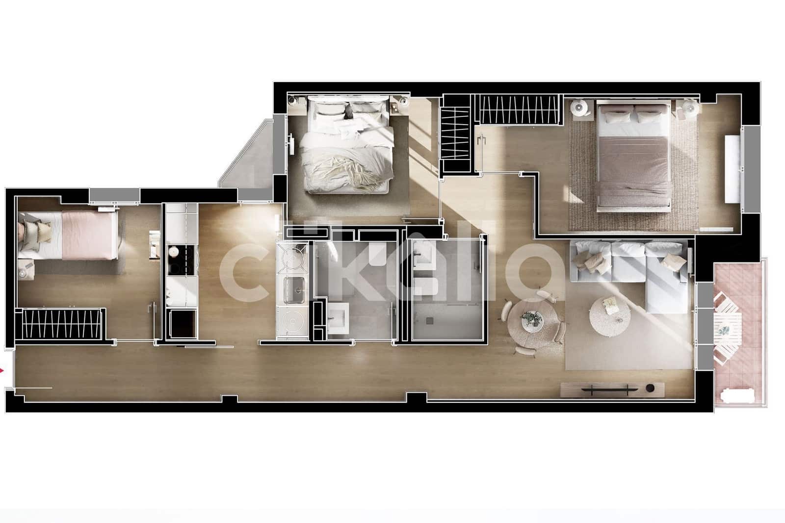 3 camera da letto Appartamento in vendita in Madrid citta - 720.000 € (Rif: 9326976)